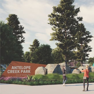 Antelope Creek Park California entrance rendering