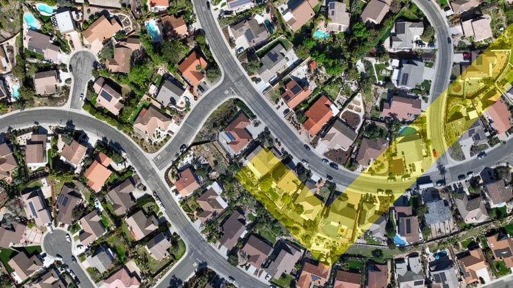 SAFEbuilt logo over neighborhood