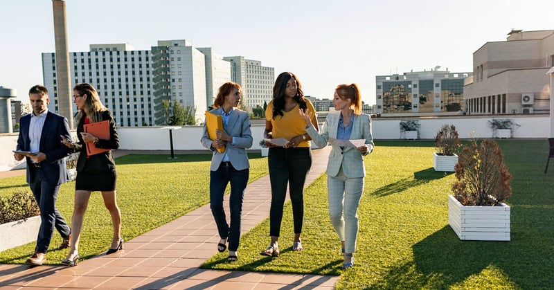 Women walking together