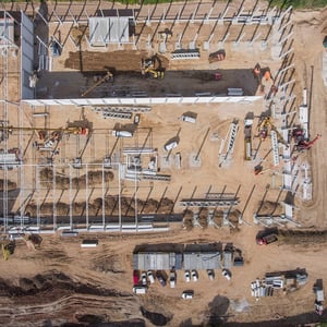 Aerial construction site