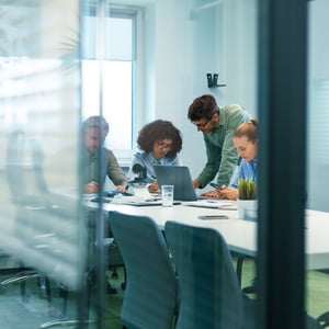 workers busy in office