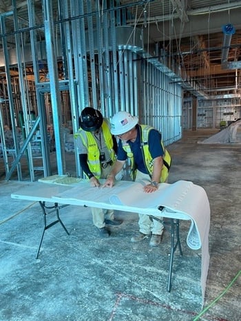 Building inspector on job site