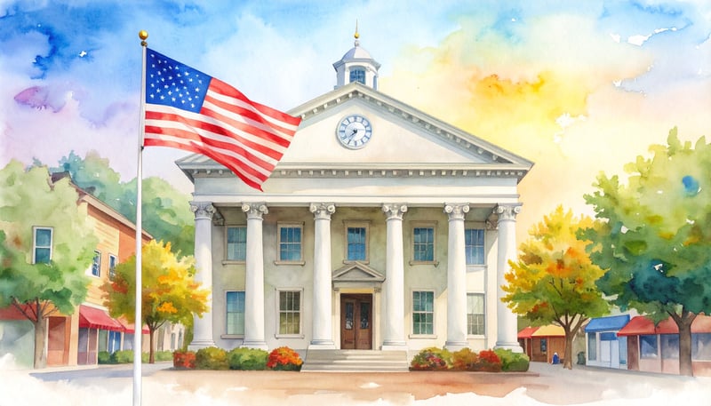 Municipal township illustration