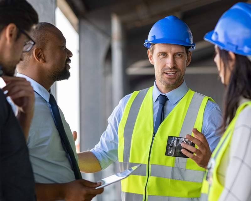 Code enforcer talking to group