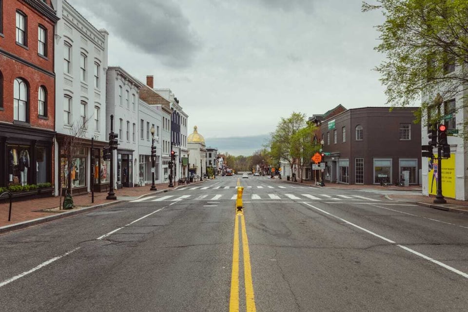 Empty downtown street