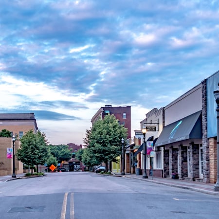 Empty downtown street